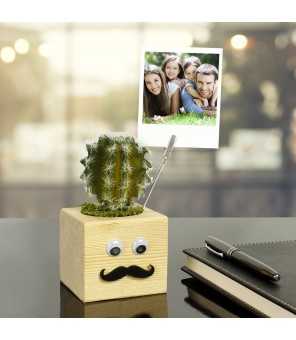 Personalized Photo My Dear Love Cactus Sympathetic Design Wooden Flower Pot Male